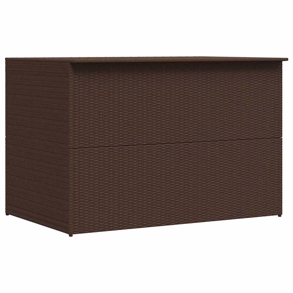 Berkfield Home Garden Storage Box in Brown Poly Rattan and Steel, W/D/H: 150 x 100 x 100 cm – 2