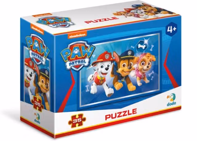 Paw Patrol Mini Character Puzzle in Blue and Multicolour, W: 6.5 cm, D: 4 cm, 35 Pieces