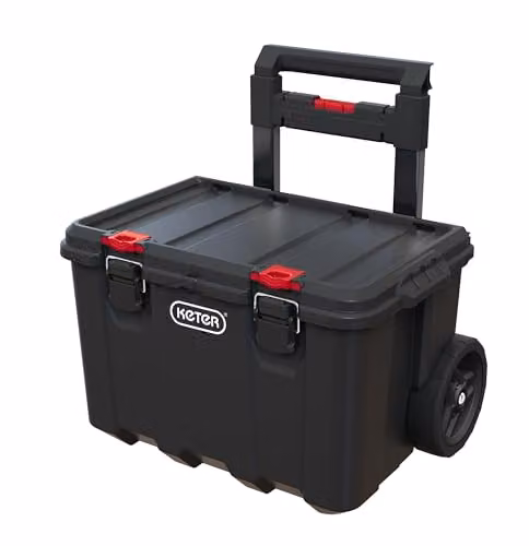 Keter Stack n' Roll Modular DIY Tool Storage Cart with Wheels, Black, W/D/H: 40.0 x 30.0 x 30.0 cm – 2