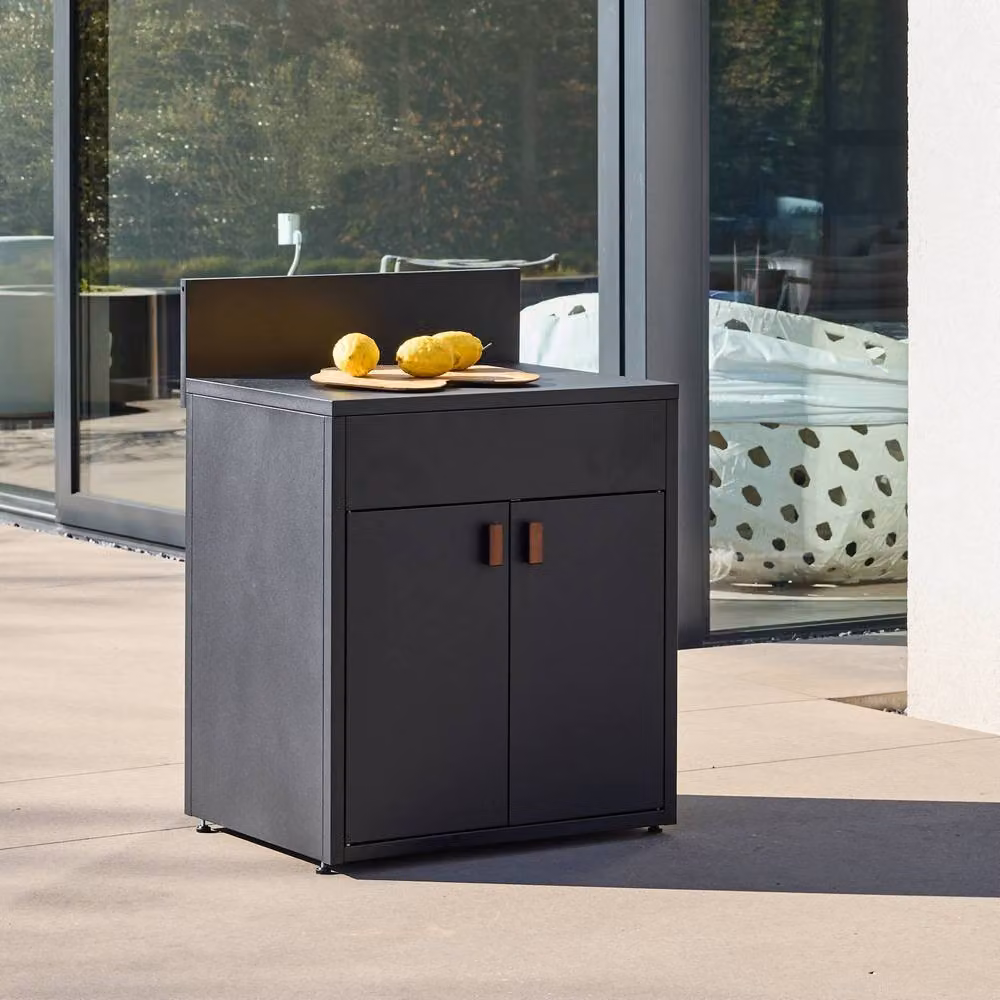 sweeek Outdoor Steel Kitchen Storage Module in Black, W/D/H: 80 x 62.5 x 110 cm – 6