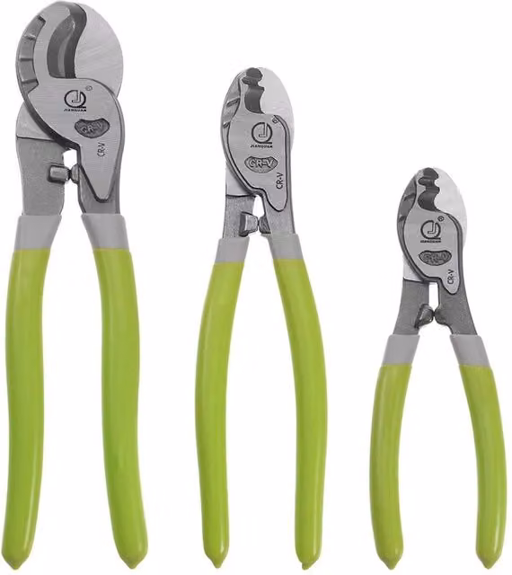 SPETLEK 3-Piece Green Steel Cable Cutter Pliers Tool Set, Length: 52 cm – 1