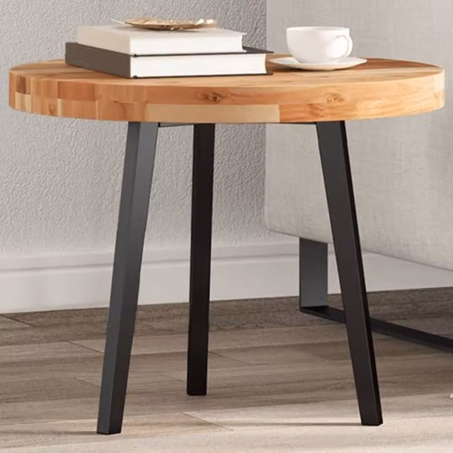 Berkfield Home Round Acacia Solid Wood Table Top, Brown, Diameter: 50 cm, Thickness: 4 cm