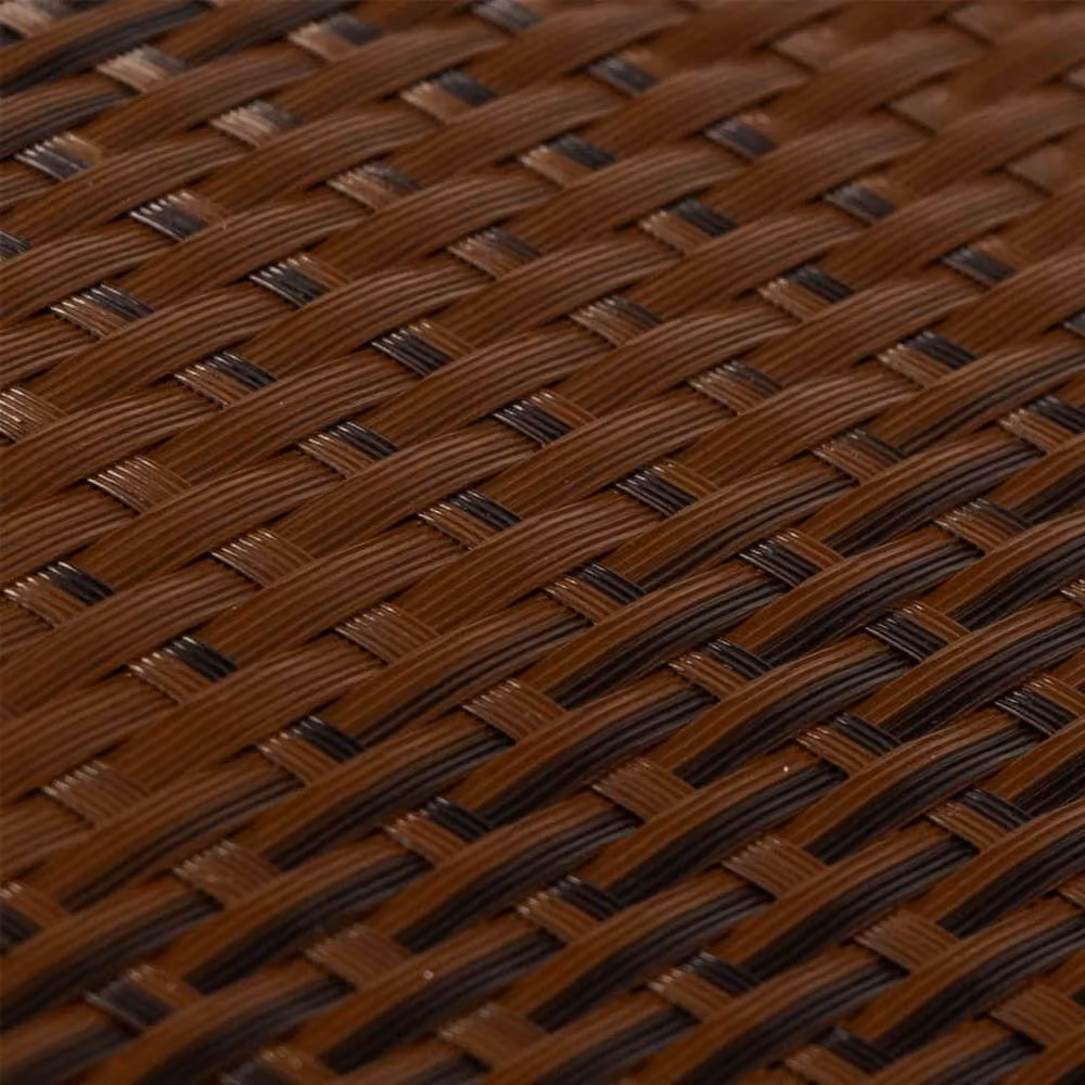 Berkfield Home Poly Rattan Balcony Screen in Brown and Black, W: 500 cm, H: 80 cm – 4
