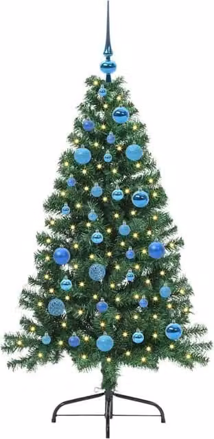 Berkfield Home Beautiful Artificial Pre-lit Christmas Tree, Green, Height: 150 cm