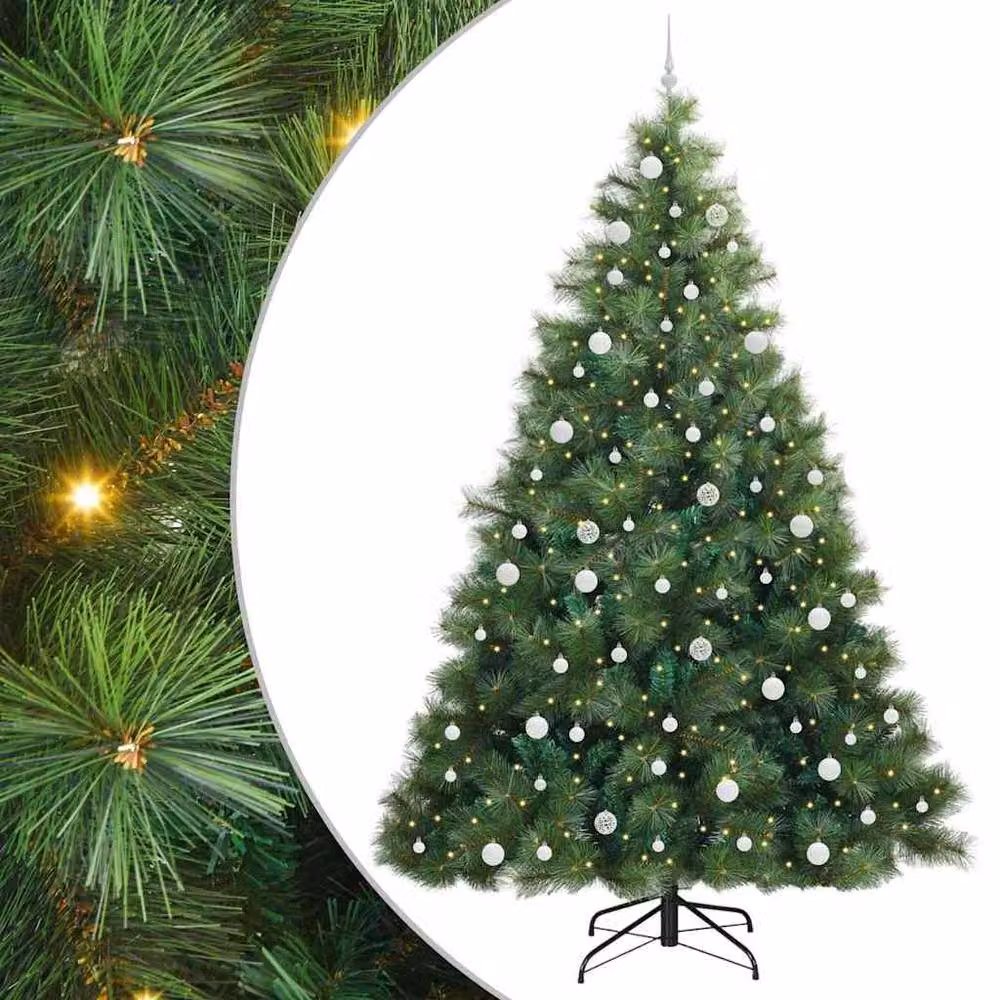 Berkfield Home Artificial Green Christmas Tree with 300 LEDs, Height: 240 cm – 2