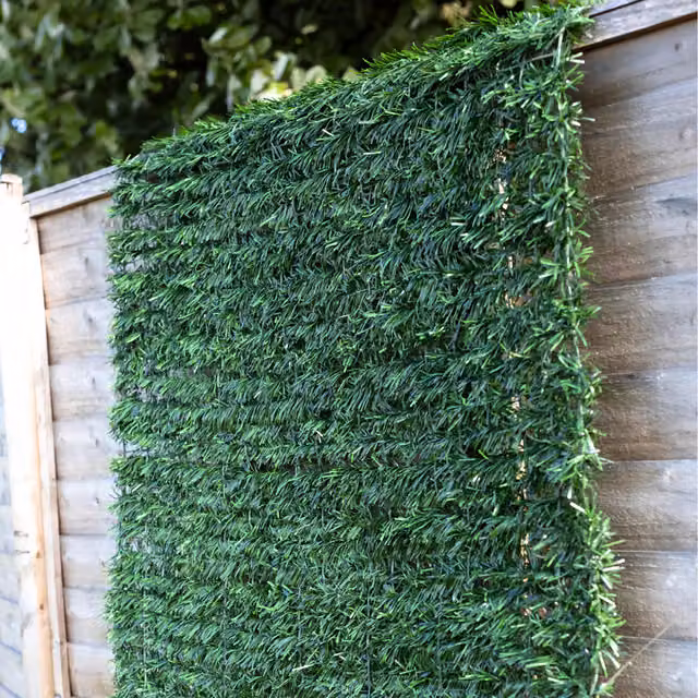 Garden Mile 3m Green Woven Artificial Grass Trellis Hedge