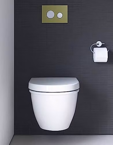 Duravit Starck 2/Darling New Soft Close Toilet Seat in White with Urea Thermoset Lid and Stainless Steel Hinges – 3