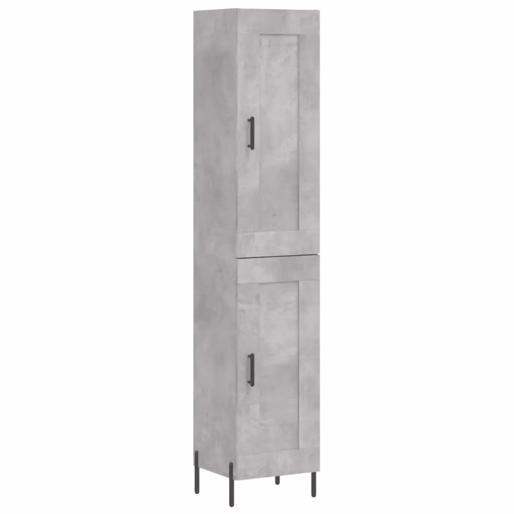 Berkfield Home Highboard in Concrete Grey, W/D/H: 34.5 x 34.0 x 180.0 cm – 2