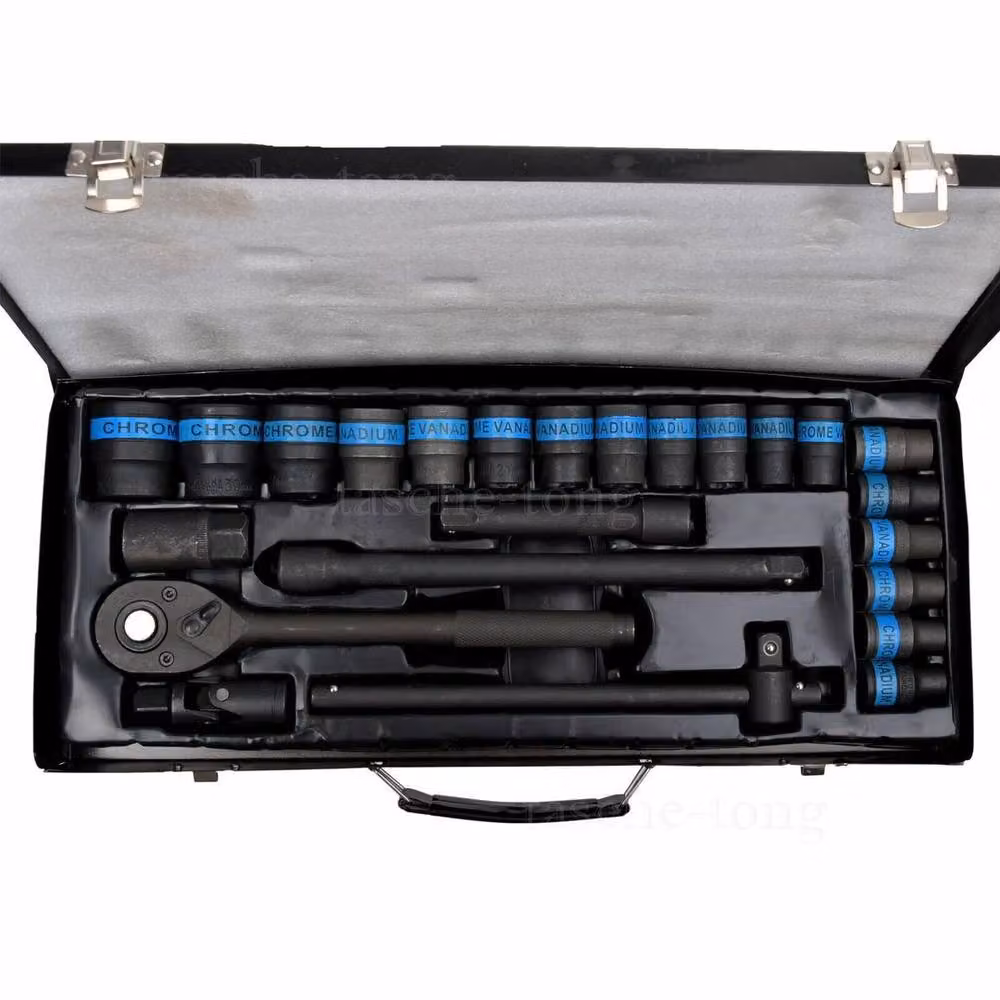 SPETLEK Heavy Duty 1/2 inch Ratchet Wrench Socket Set 8-32mm in Black – 5