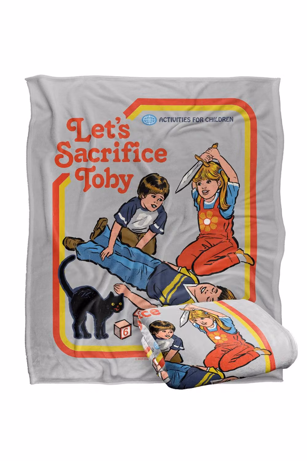 Steven Rhodes Let's Sacrifice Toby Multicolour Super Soft Fleece Throw Blanket W/D/H: 152 x 127 cm – 2