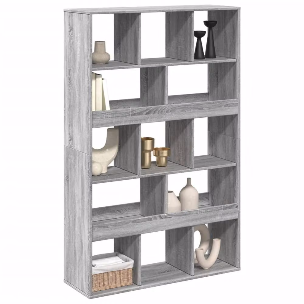 Berkfield Home Grey Sonoma Room Divider in Engineered Wood, W/D/H: 100 x 33 x 156.5 cm – 3