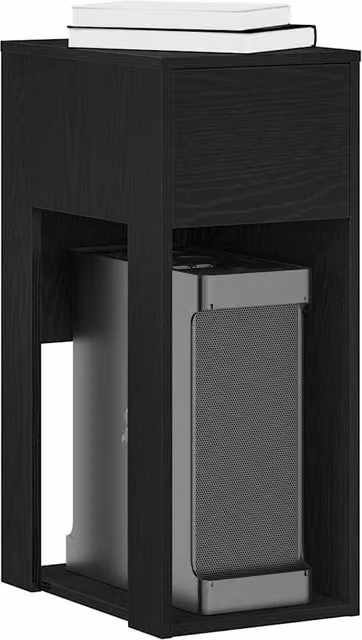 Berkfield Home Computer Tower Stand with Drawer, Black, W/D/H: 30 x 44 x 74 cm – 1