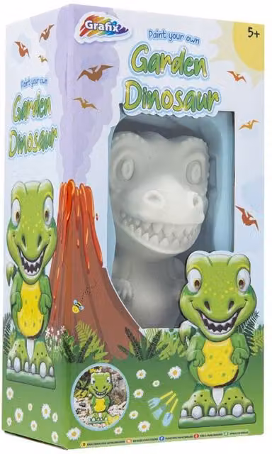 Grafix White Dinosaur Paint Your Own Garden Statue