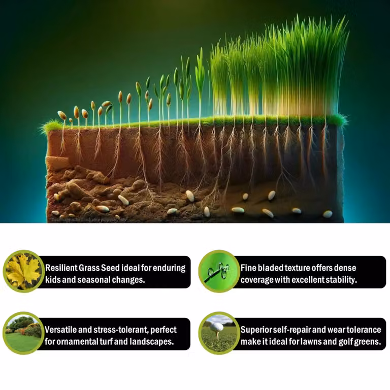 Pegdev Hardwearing High-Yield Lawn Seed for Gardens and Parks, 250g