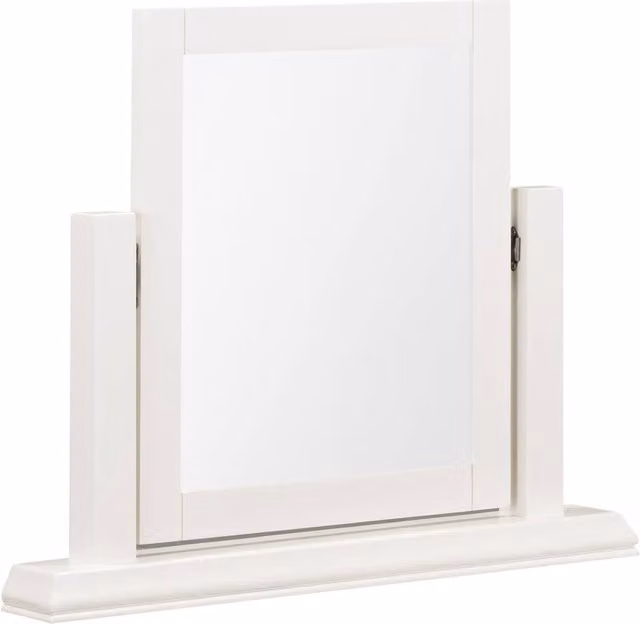 Seconique Tabletop Rectangular Dressing Table Mirror in White and Grey