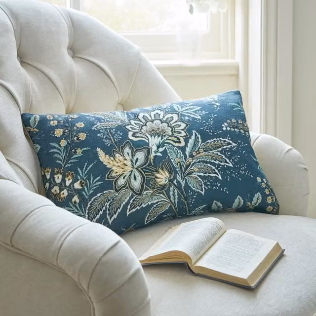 Laura Ashley Marlbrook Filled Boudoir Cushion, Dusky Seaspray, W: 50 cm, H: 30 cm