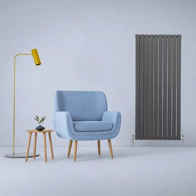Monstershop Designer Steel Flat Panel Radiator in Anthracite Grey, W/H: 70.0 x 160.0 cm