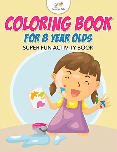 Kreative Kids Multicolour Coloring Book and Activity Book for 8 Year Olds, Paperback