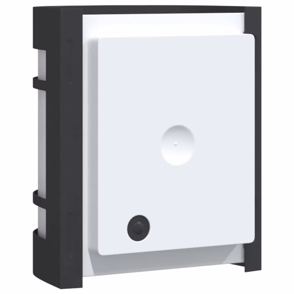 Berkfield Home Modern Black Stainless Steel Outdoor Wall Light with Transparent Glass – 4