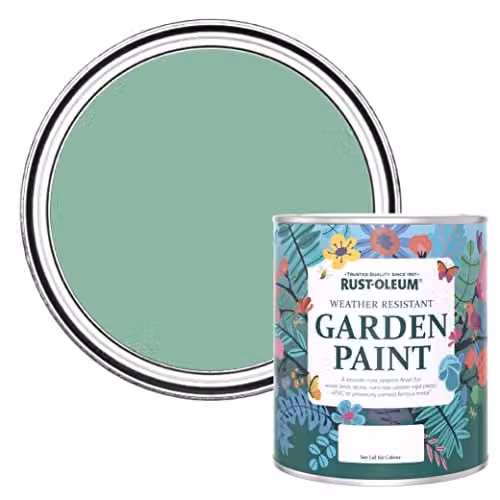 Rust-Oleum Wanderlust Green Mould Resistant Garden Paint in a Matt Water-Based Finish, 750ml