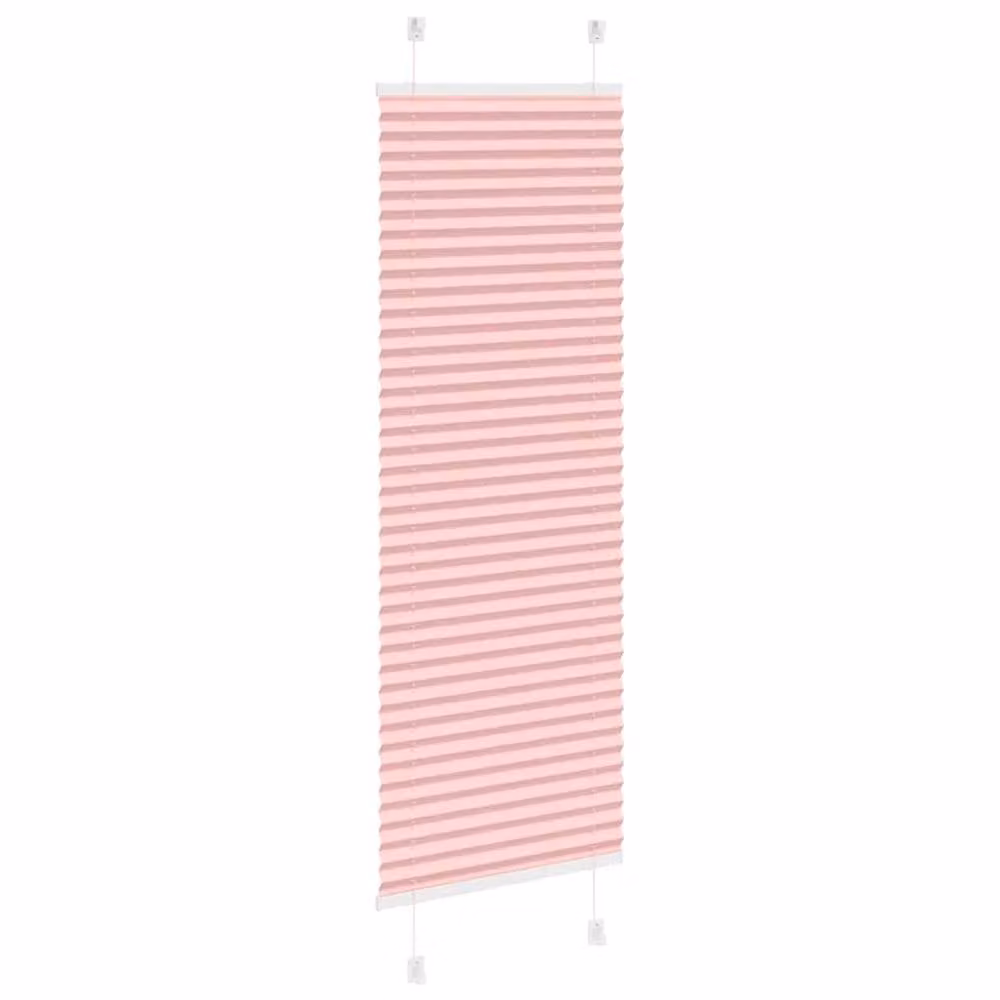 Berkfield Home Single Pleat Fabric Blind in Pink, W: 50 cm, H: 150 cm