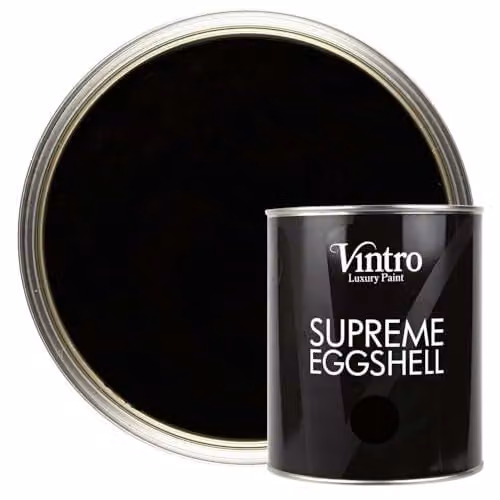 Vintro Satin Furniture Paint in Victorian Black, 1 Litre