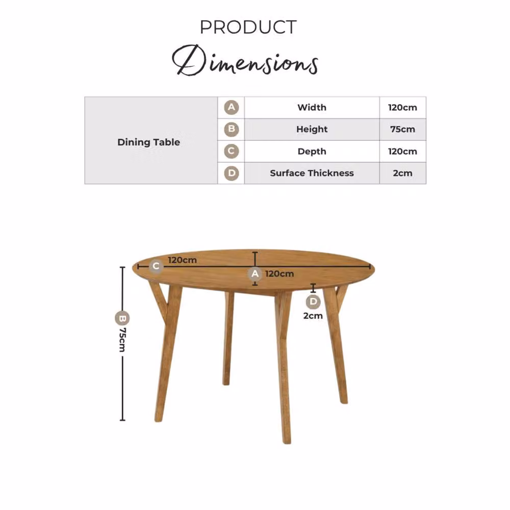 FurnitureboxUK Lynton Round Walnut Effect Wood 4-6 Seater Dining Table in White, W: 120 cm, D: 75 cm – 2