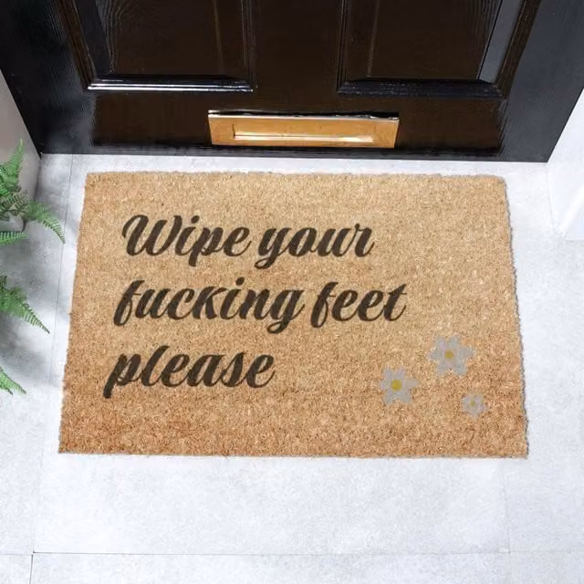 Artsy Mats Brown Coir Doormat with Non-Slip Natural Rubber Backing, W: 60 cm, D: 40 cm – 1