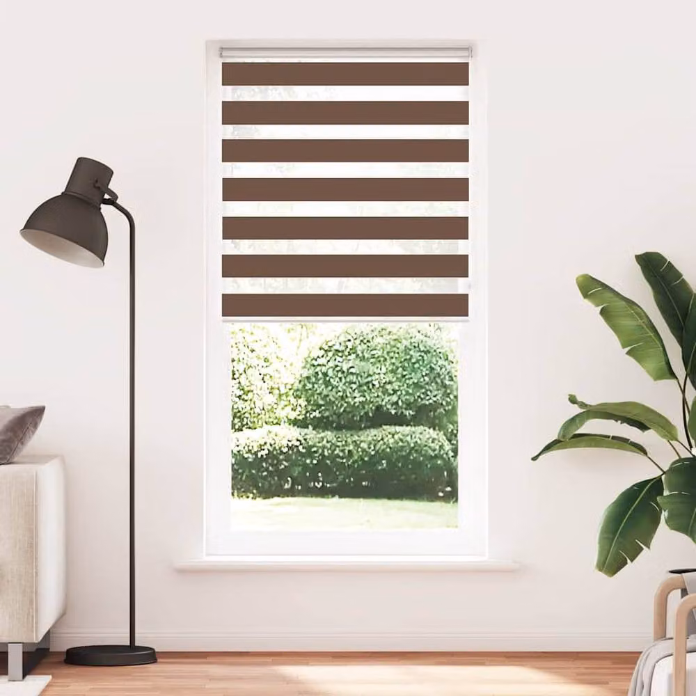 Berkfield Home Elegant Zebra Blind in Brown, W/H: 115 x 200 cm – 3
