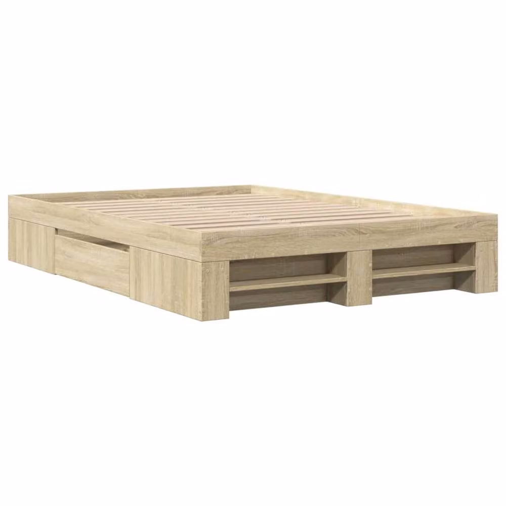 Berkfield Home Sonoma Oak Bed Frame with Drawers, Light Brown, W/D/H: 120 x 200 cm – 3