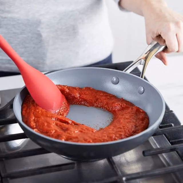 Orsina Heat Resistant and Non-Scratch Silicone Cooking Spoon in Pink and Red