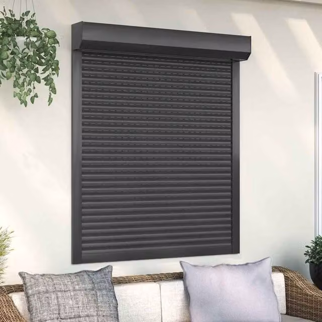 Berkfield Home Manual Aluminium Roller Shutter, Anthracite, W: 110 cm, H: 130 cm