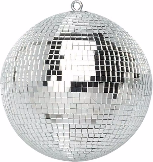 FXLab Silver Geometric Glass Mirror Ball, Diameter: 20 cm