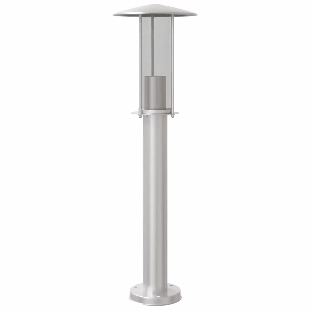 Berkfield Home Silver Stainless Steel Outdoor Floor Lamp, Height: 60 cm – 2