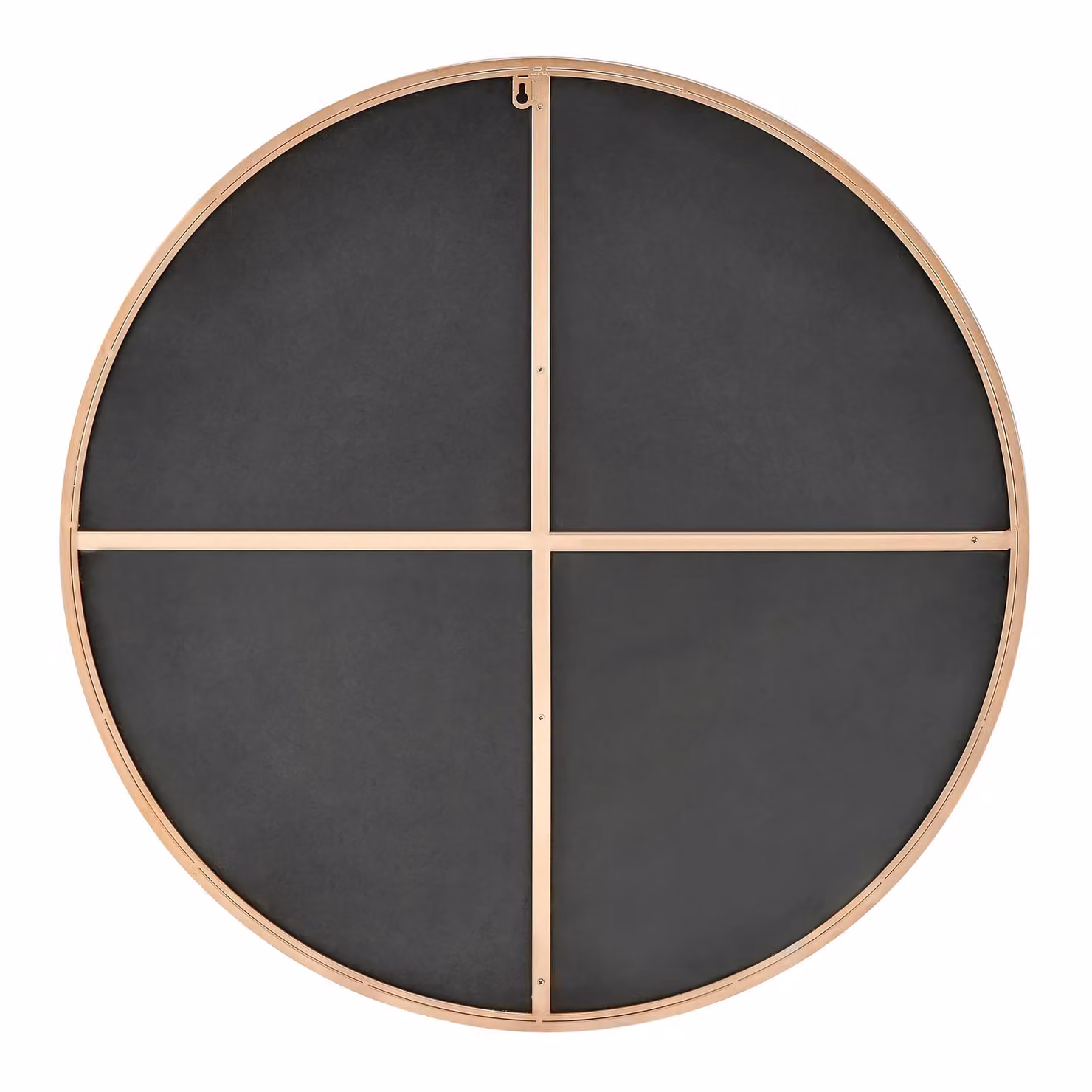 FurnitureboxUK Emma Art Deco Round Metal Frame Wall Mirror, Gold, Diameter: 80 cm – 2