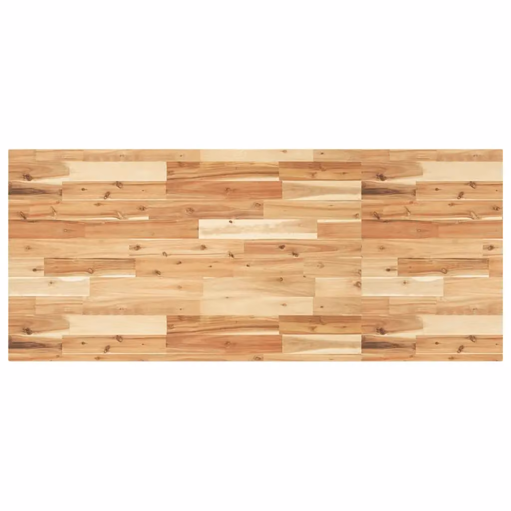 Berkfield Home Rectangular Table Top in Brown Solid Acacia Wood, W: 140 cm, D: 60 cm, H: 4 cm