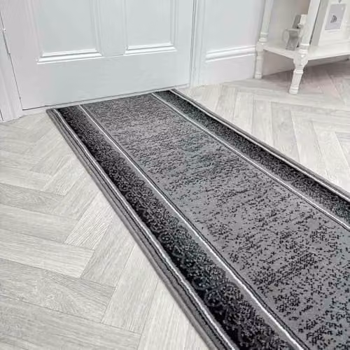 runrug Ethnic Tribal Hallway Runner Rug in Grey, W/D/H: 70 x 180 x 0.9 cm