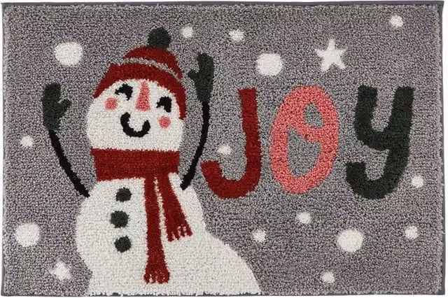 Fusion Snowman Tufted Bath Mat in Grey – 1