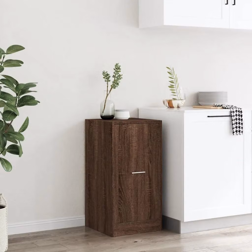 Berkfield Home Apothecary Cabinet in Brown Oak, W/D/H: 40 x 41 x 77.5 cm – 3