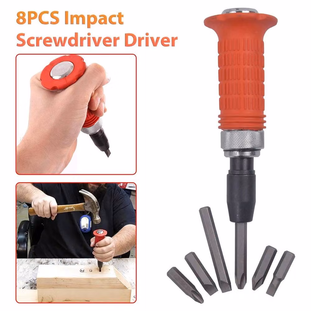 SPETLEK 8-Piece Impact Screwdriver Bit and Screw Socket Set in Red – 3