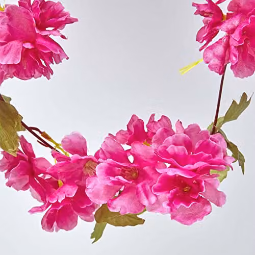Homescapes Set of 3 Artificial Floral Garlands in White and Pink with Leaves for Weddings and Parties – 2