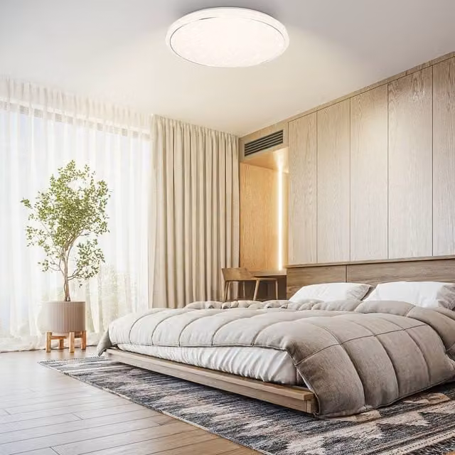 Briloner Starry Sky LED Ceiling Light, White, 19.5W, 4450lm, Dimmable with Remote Control and Timer, Diameter: 48 cm – 1