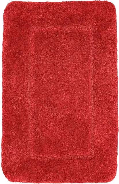 Velosso Red Microfibre Cashmere Feel Anti Slip Bath and Pedestal Mat