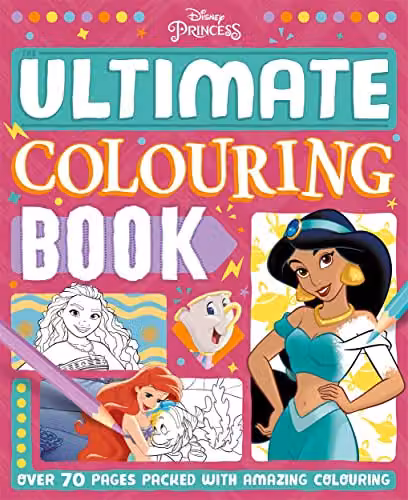 Disney Princess: The Ultimate Colouring Book, Multicolour Paper Book, H 26.5 cm x W 21.6 cm x D 0.5 cm – 1