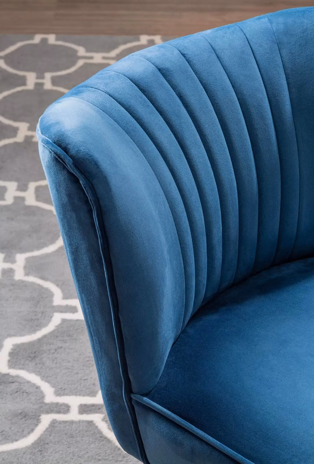 Orsina Regents Park Blue Velvet Chair – 5