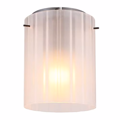 Netlighting Tulivar Cylindrical Ceiling Light in Grey with Dark Satined Glass Shade, E27, H 23 cm x W 18 cm x D 18 cm
