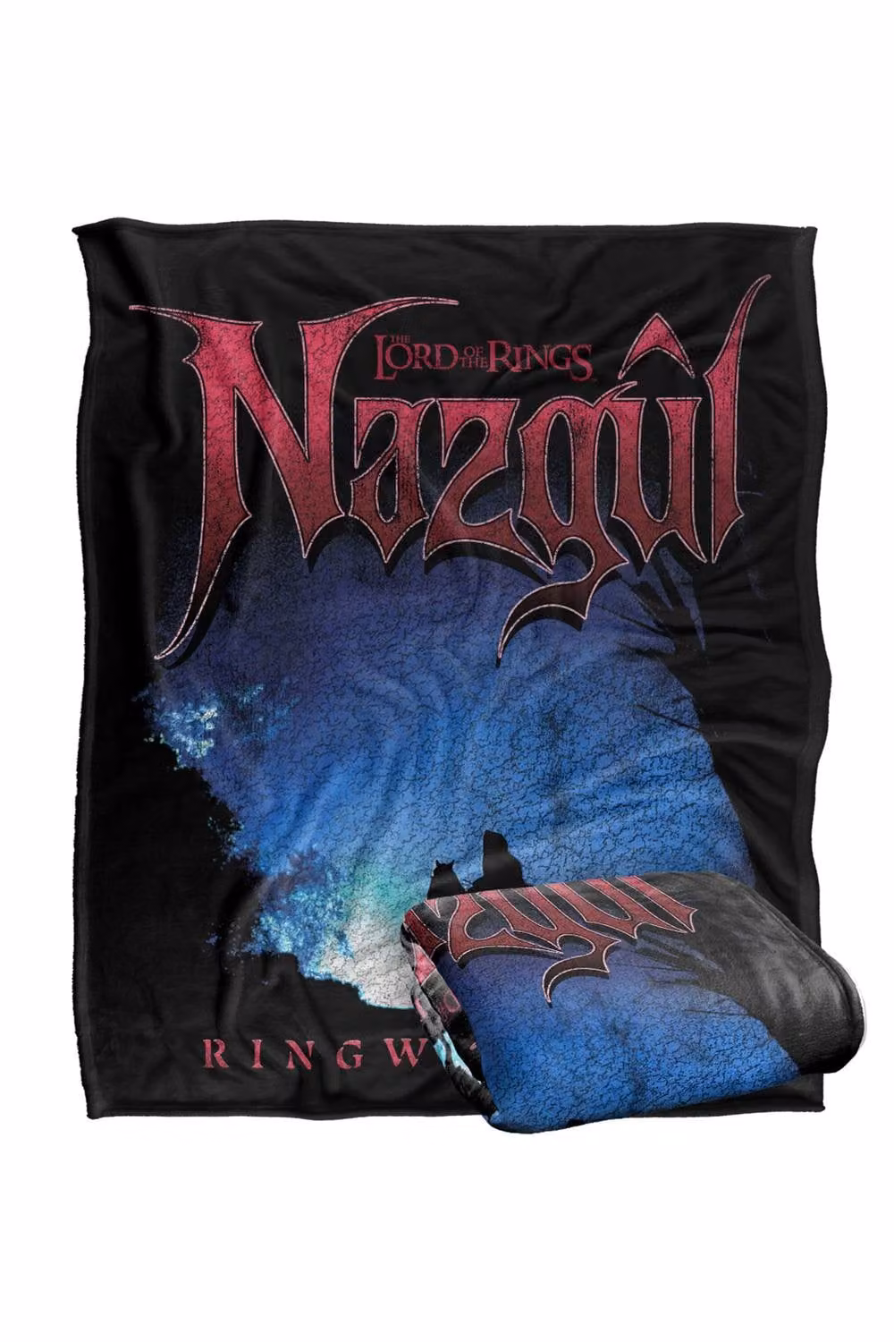 Warner Bros. Lord of the Rings Nazgul Ringwraith Silhouette Super Soft Fleece Throw Blanket, W/D/H: 91 x 147 cm, Black and Multicolour – 7