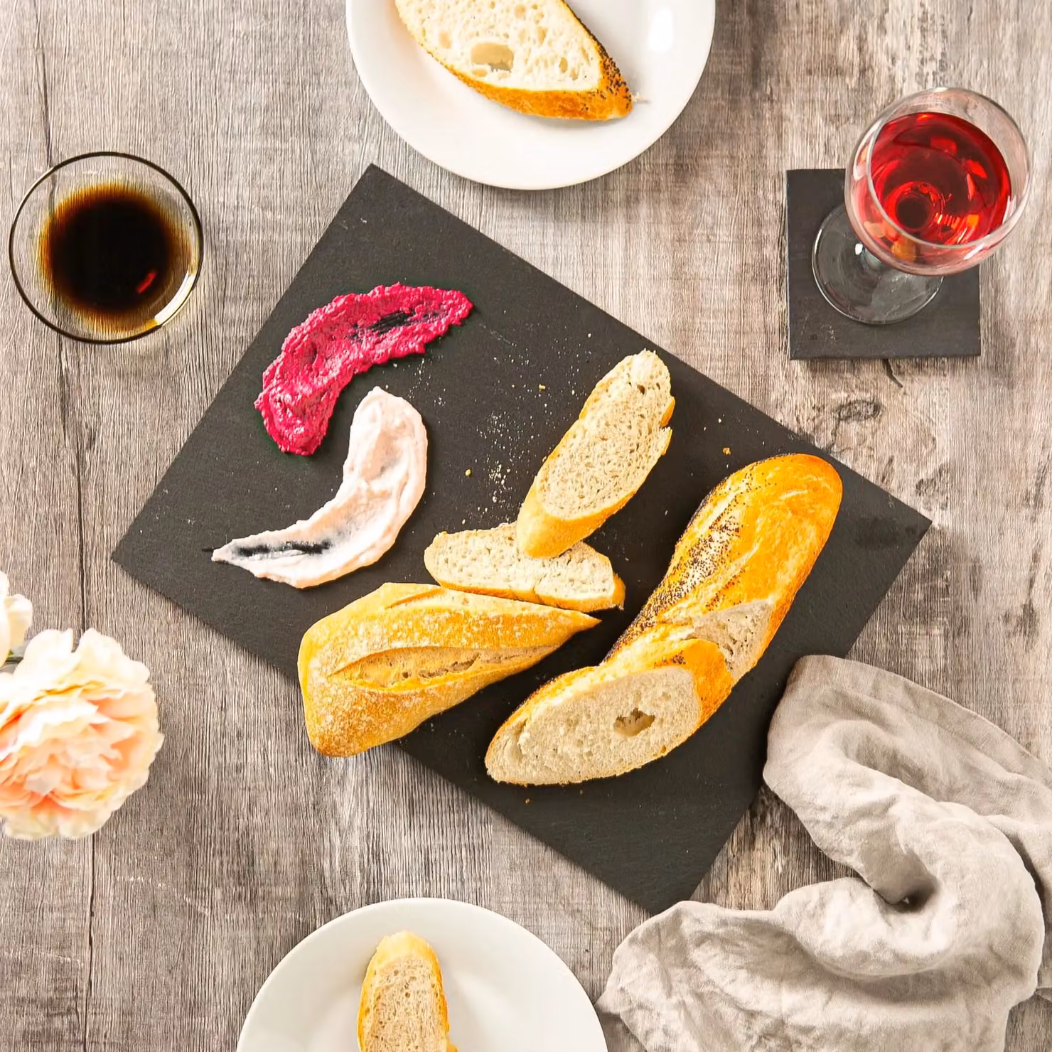 Argon Tableware Linea Rectangular Slate Placemats, Black, W: 35 cm, D: 25 cm, Set of 12 – 4