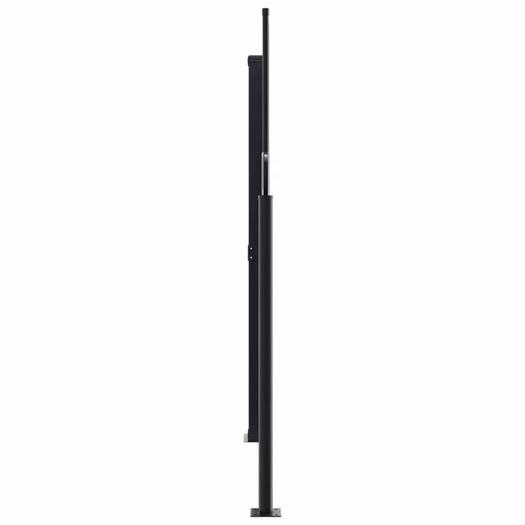 Berkfield Home Retractable Side Awning in Black, Manual Pull Polyester and Metal Construction, W/H: 1200 x 160 cm – 3