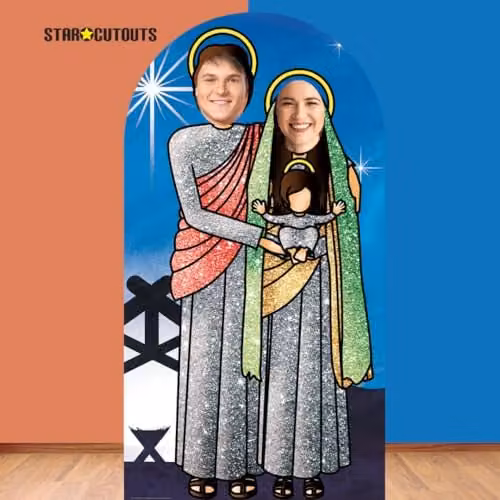 Star Cutouts Holy Religious Sacred Family Adult Cardboard Cutout, Multi-Colour, H 174 x W 93 x D 174 cm – 3